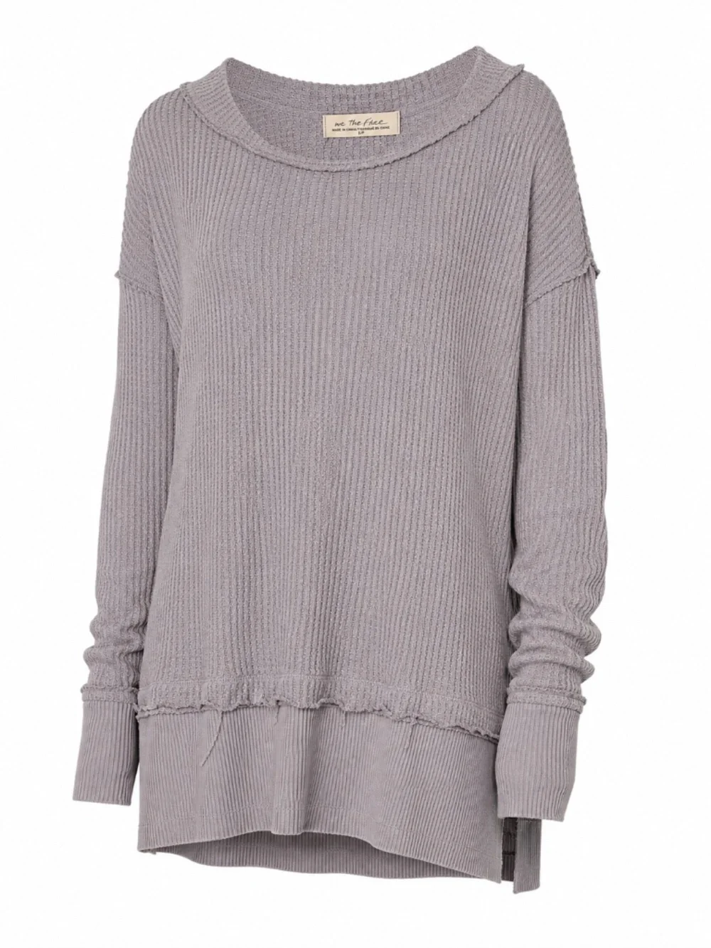 Free People We The Free North Shore Thermal Waffle Knit Top Small